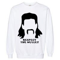 Respect The Mullet It's Mullet Time Funny Redneck Mullet Garment-Dyed Sweatshirt