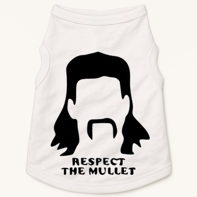 Respect The Mullet It's Mullet Time Funny Redneck Mullet Doggie Tank