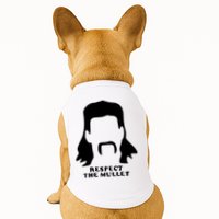 Respect The Mullet It's Mullet Time Funny Redneck Mullet Doggie Tank