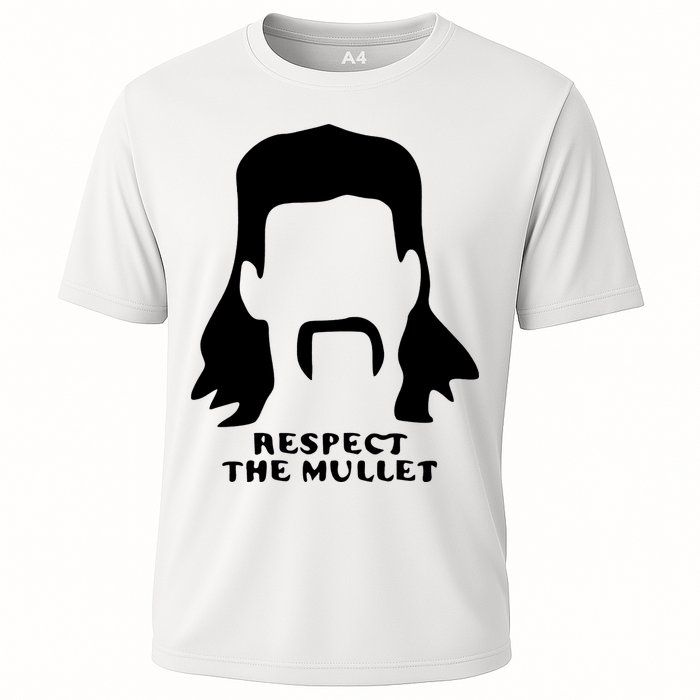 Respect The Mullet It's Mullet Time Funny Redneck Mullet Performance Shirt