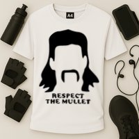 Respect The Mullet It's Mullet Time Funny Redneck Mullet Performance Shirt