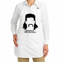 Respect The Mullet It's Mullet Time Funny Redneck Mullet Apron