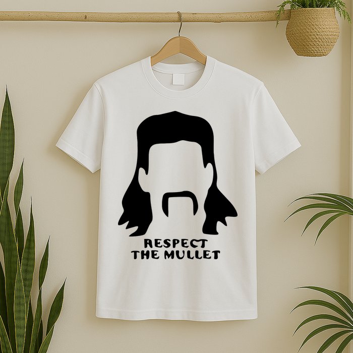 Respect The Mullet It's Mullet Time Funny Redneck Mullet T-Shirt
