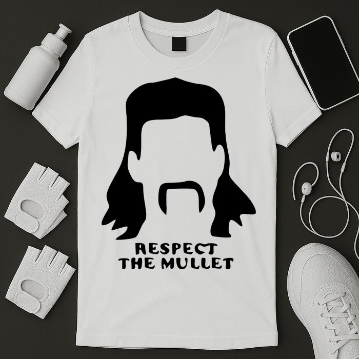 Respect The Mullet It's Mullet Time Funny Redneck Mullet T-Shirt