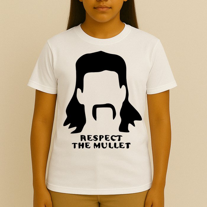 Respect The Mullet It's Mullet Time Funny Redneck Mullet T-Shirt