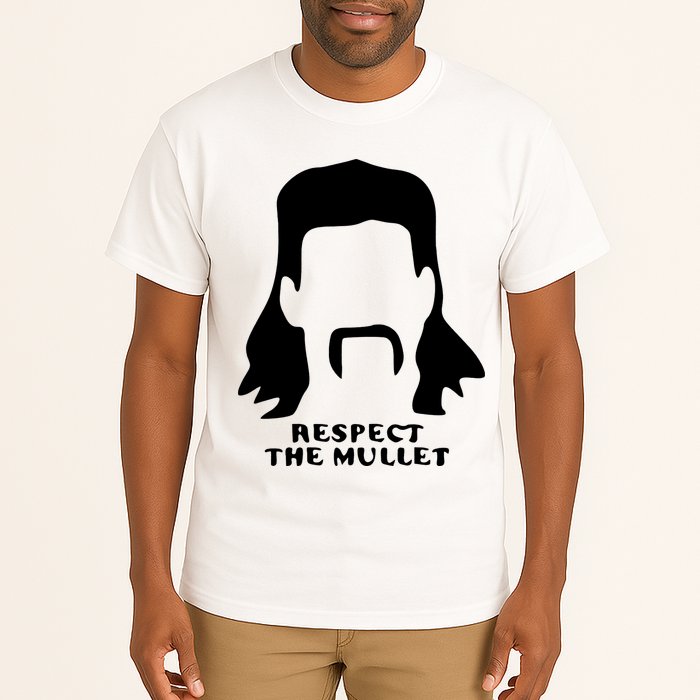 Respect The Mullet It's Mullet Time Funny Redneck Mullet Tall T-Shirt