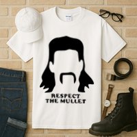 Respect The Mullet It's Mullet Time Funny Redneck Mullet Tall T-Shirt