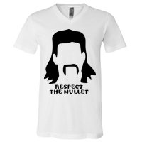 Respect The Mullet It's Mullet Time Funny Redneck Mullet V-Neck T-Shirt