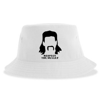 Respect The Mullet It's Mullet Time Funny Redneck Mullet Sustainable Bucket Hat