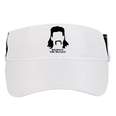 Respect The Mullet It's Mullet Time Funny Redneck Mullet Adult Drive Performance Visor