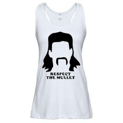 Respect The Mullet It's Mullet Time Funny Redneck Mullet Ladies Essential Flowy Tank
