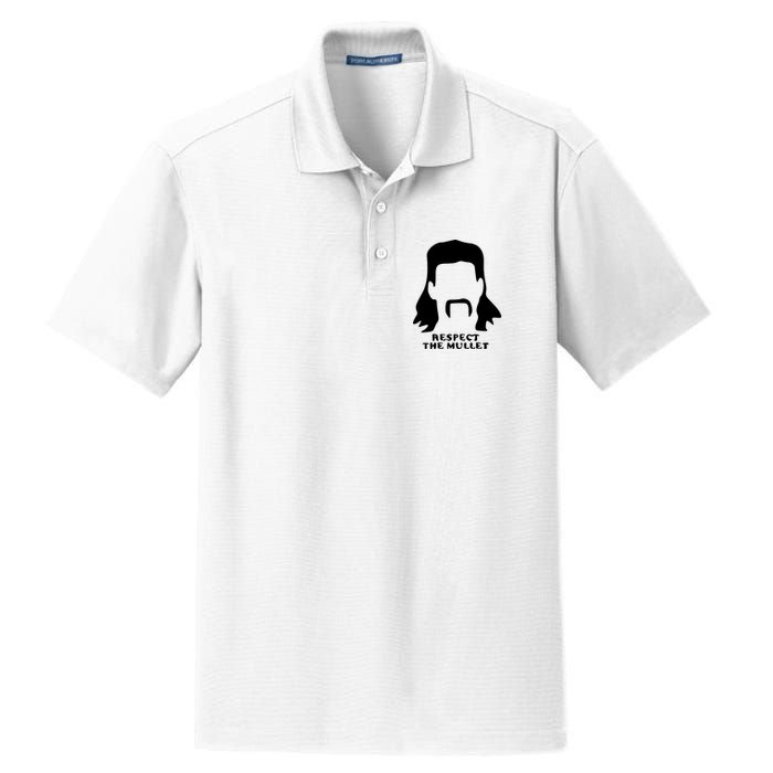 Respect The Mullet It's Mullet Time Funny Redneck Mullet Dry Zone Grid Polo
