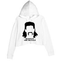Respect The Mullet It's Mullet Time Funny Redneck Mullet Crop Fleece Hoodie