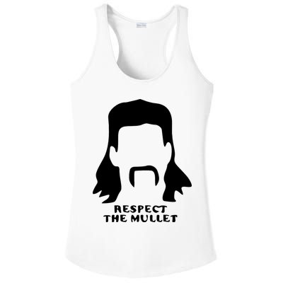 Respect The Mullet It's Mullet Time Funny Redneck Mullet Ladies PosiCharge Competitor Racerback Tank