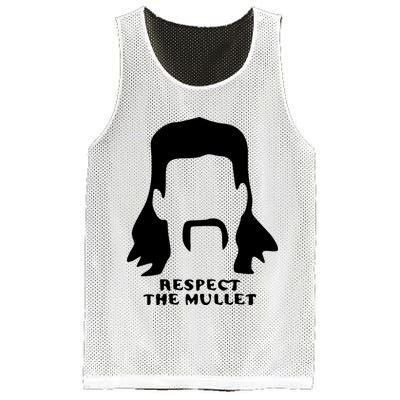Respect The Mullet It's Mullet Time Funny Redneck Mullet Mesh Reversible Basketball Jersey Tank