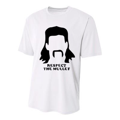 Respect The Mullet It's Mullet Time Funny Redneck Mullet Youth Performance Sprint T-Shirt