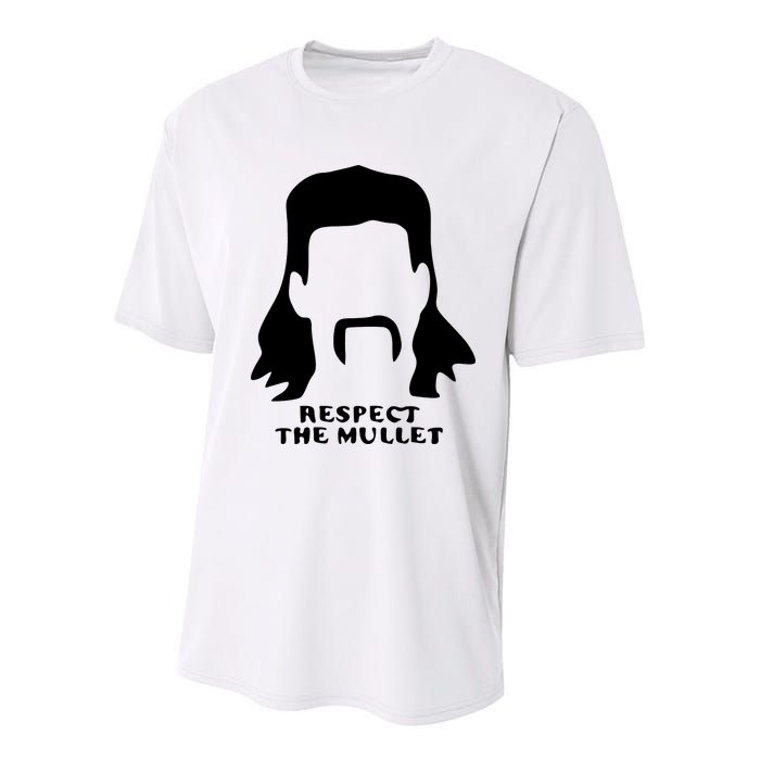 Respect The Mullet It's Mullet Time Funny Redneck Mullet Youth Performance Sprint T-Shirt
