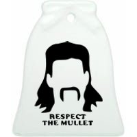 Respect The Mullet It's Mullet Time Funny Redneck Mullet Ceramic Bell Ornament