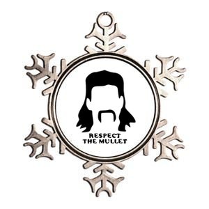 Respect The Mullet It's Mullet Time Funny Redneck Mullet Metallic Star Ornament