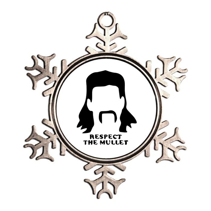 Respect The Mullet It's Mullet Time Funny Redneck Mullet Metallic Star Ornament