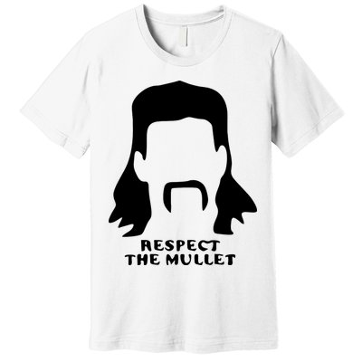 Respect The Mullet It's Mullet Time Funny Redneck Mullet Premium T-Shirt