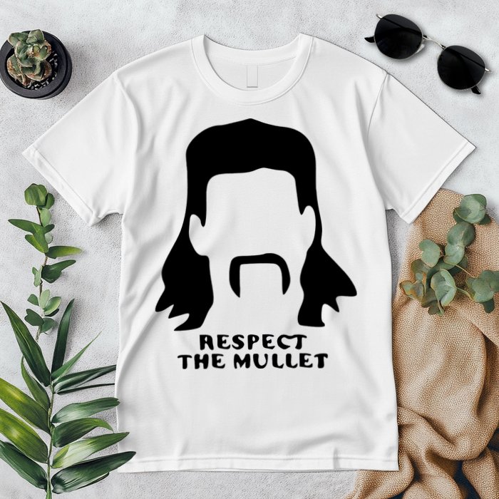 Respect The Mullet It's Mullet Time Funny Redneck Mullet Premium T-Shirt