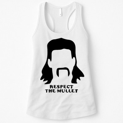 Respect The Mullet It's Mullet Time Funny Redneck Mullet Womens Tank Top