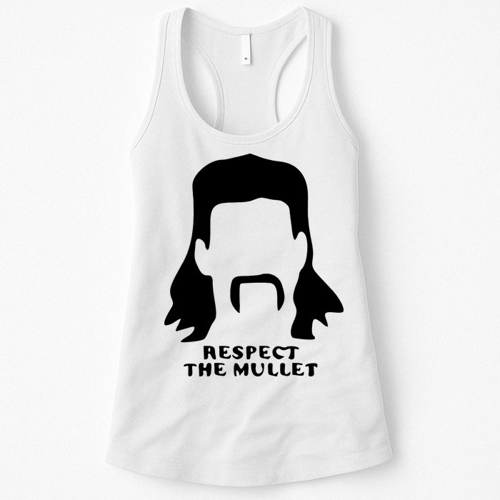 Respect The Mullet It's Mullet Time Funny Redneck Mullet Womens Tank Top