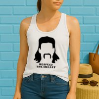 Respect The Mullet It's Mullet Time Funny Redneck Mullet Womens Tank Top