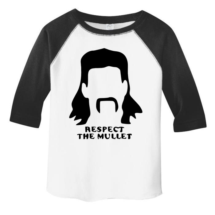 Respect The Mullet It's Mullet Time Funny Redneck Mullet Toddler Fine Jersey T-Shirt