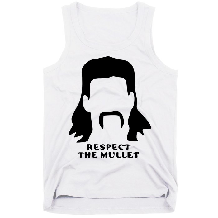 Respect The Mullet It's Mullet Time Funny Redneck Mullet Tank Top