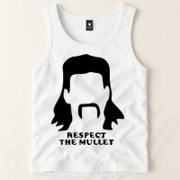 Respect The Mullet It's Mullet Time Funny Redneck Mullet Tank Top
