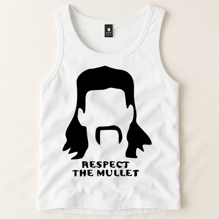 Respect The Mullet It's Mullet Time Funny Redneck Mullet Tank Top