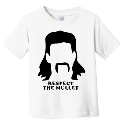 Respect The Mullet It's Mullet Time Funny Redneck Mullet Toddler T-Shirt