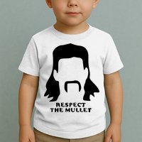 Respect The Mullet It's Mullet Time Funny Redneck Mullet Toddler T-Shirt