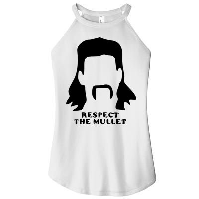 Respect The Mullet It's Mullet Time Funny Redneck Mullet Women's Perfect Tri Rocker Tank