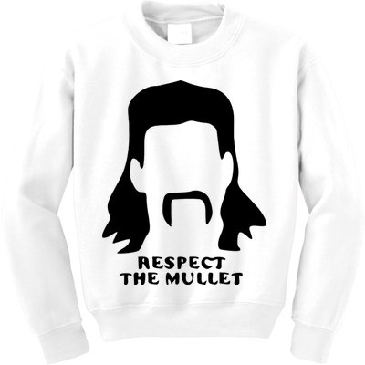 Respect The Mullet It's Mullet Time Funny Redneck Mullet Kids Sweatshirt