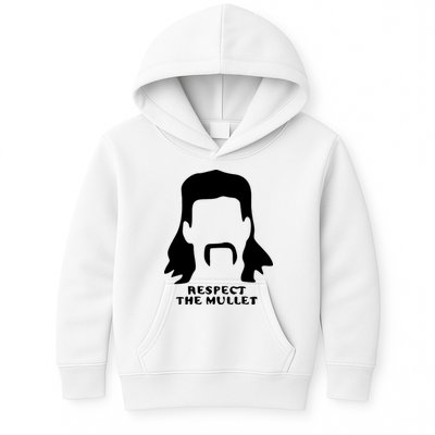 Respect The Mullet It's Mullet Time Funny Redneck Mullet Kids Hoodie