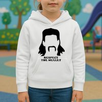 Respect The Mullet It's Mullet Time Funny Redneck Mullet Kids Hoodie