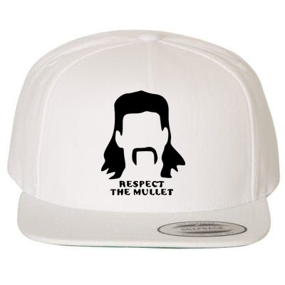 Respect The Mullet It's Mullet Time Funny Redneck Mullet Wool Snapback Cap