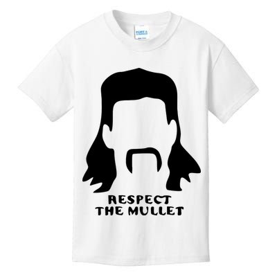 Respect The Mullet It's Mullet Time Funny Redneck Mullet Kids T-Shirt
