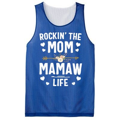 Rockin' The Mom And Mamaw Life Mothers Day Gift Mesh Reversible Basketball Jersey Tank