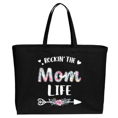 Rockin' The Mom Life Proud Grandma Mothers Day Funny Gift Cotton Canvas Jumbo Tote