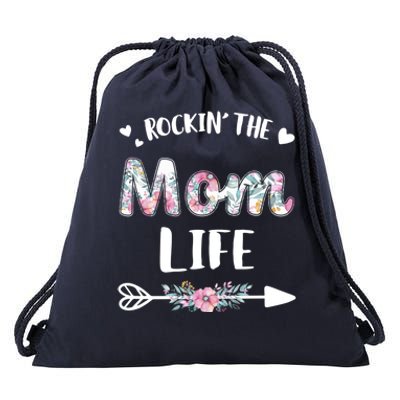 Rockin' The Mom Life Proud Grandma Mothers Day Funny Gift Drawstring Bag