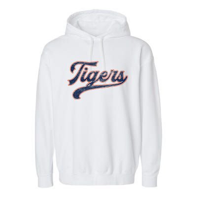 Retro Tigers Nickname Garment-Dyed Fleece Hoodie