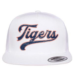 Retro Tigers Nickname Flat Bill Trucker Hat