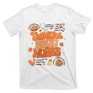 Retro Thanksgiving Nicu Nurse Autumn Thankful Nicu Nurse T-Shirt