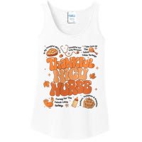 Retro Thanksgiving Nicu Nurse Autumn Thankful Nicu Nurse Ladies Essential Tank