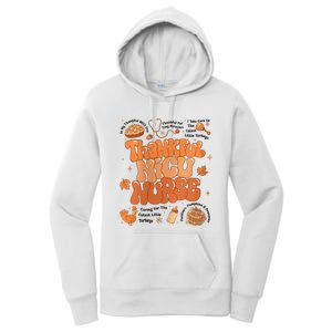 Retro Thanksgiving Nicu Nurse Autumn Thankful Nicu Nurse Women's Pullover Hoodie