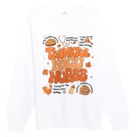 Retro Thanksgiving Nicu Nurse Autumn Thankful Nicu Nurse Premium Crewneck Sweatshirt